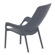 Silla Lounge Mayorca, Gris Oscuro, con espaldar y reposa brazos X4