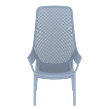 Silla Lounge Mayorca, Azul Claro, con espaldar y reposa brazos X2