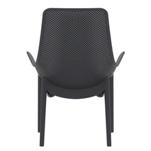 Silla Lounge Mayorca, Negro, con espaldar y reposa brazos