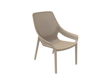 Silla Lounge Ibiza, Taupe, con espaldar y reposa brazos