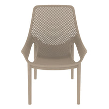 Silla Lounge Ibiza, Taupe, con espaldar y reposa brazos