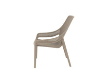 Silla Lounge Ibiza, Taupe, con espaldar y reposa brazos
