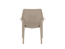 Silla Lounge Ibiza, Taupe, con espaldar y reposa brazos