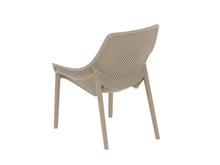 Silla Lounge Ibiza, Taupe, con espaldar y reposa brazos