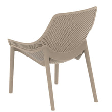 Silla Lounge Ibiza, Taupe, con espaldar y reposa brazos X4
