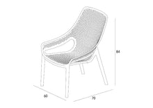 Set de 2 Sillas Lounge Ibiza, Verdematcha, con Espaldar y Reposa Brazos