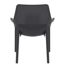 Silla Lounge Ibiza, Negro, con espaldar y reposa brazos X4