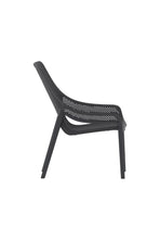 Silla Lounge Ibiza, Negro, con espaldar y reposa brazos X4