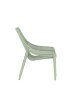 Silla Lounge Ibiza, Verdematcha, con espaldar y reposa brazos X4