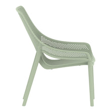 Silla Lounge Ibiza, Verdematcha, con espaldar y reposa brazos X4