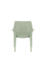 Silla Lounge Ibiza, Verdematcha, con espaldar y reposa brazos X4