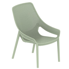 Silla Lounge Ibiza, Verdematcha, con espaldar y reposa brazos X4