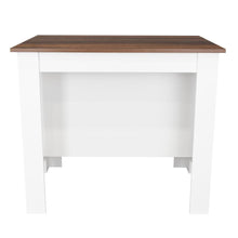 Barra de Cocina Cala, Blanco y Cobre, con Amplia Supeicie En La Mesa    ZF
