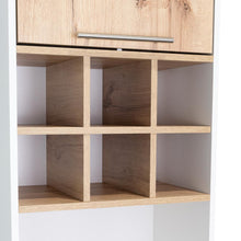 Alacena Atica, Blanco y Café Claro, con espacio para guardar botellas de vino