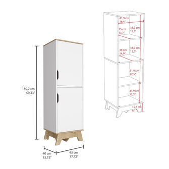 Alacena Vivox, Blanco Perla, con Dos Puertas y Cuatro Entrepaños ZF