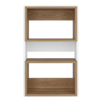 Gabinete de Baño Sensei Eco, Blanco Duqueza y Fresno Europeo, con superficies para ubicar objetos