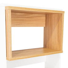 Gabinete de Baño Sensei Eco, Blanco Duqueza y Fresno Europeo, con superficies para ubicar objetos