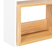 Gabinete de Baño Sensei Eco, Blanco Duqueza y Fresno Europeo, con superficies para ubicar objetos