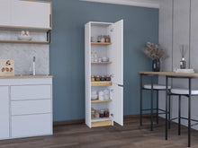 Alacena Soler, Blanco Duqueza y Macadamia, con dos puertas abatibles