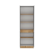 Alacena Soler, Blanco y Macadamia, dos puertas abatibles, facil instalacion