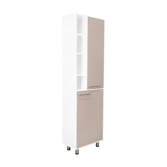 Alacena Burton, Blanco Duqueza y Cocoa, con amplios espacios para almacenamientos