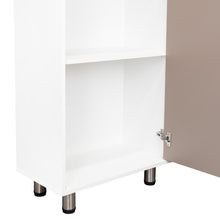 Alacena Burton, Blanco Duqueza y Cocoa, con amplios espacios para almacenamientos