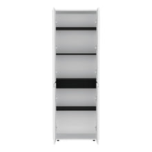 Alacena Gerg, Blanco y Wengue, con espacio para guardar insumos y utensilios de cocina ZF