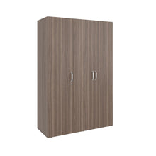 Closet Roko, Avellana y Blanco, Con Tres Puertas Abatibles Con Cerradura y Variedad De Entrepaños