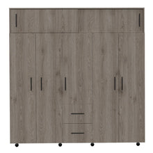 Closet Alana, Humo y Blanco, con Gran Capacidad de Almacenamiento