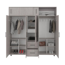 Closet Alana, Positano y Blanco, con Gran Capacidad de Almacenamiento