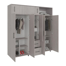 Closet Alana, Positano y Blanco, con Gran Capacidad de Almacenamiento