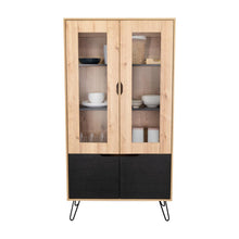 Alacena Cleo, Café Claro y Wengue, con Gran Capacidad de Almacenamiento