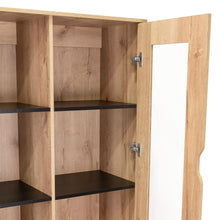 Alacena Cleo, Café Claro y Wengue, con Gran Capacidad de Almacenamiento