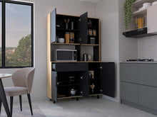 Alacena Oshawa, Fresno Europeo y Wengue, patas y manijas de acero