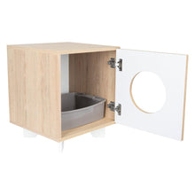 Arenero para Gatos Lira, Beige y Blanco