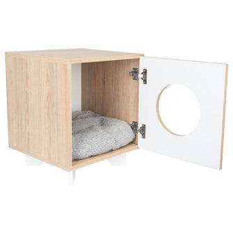 Arenero para Gatos Lira, Beige y Blanco