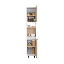 Alacena Kazán, Beige y Gris, con Dos Puertas y Entrepaños