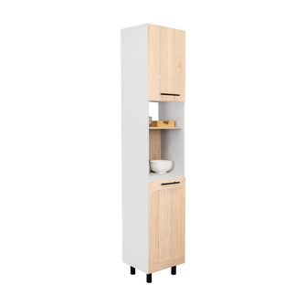 Alacena Kazán, Beige y Gris, con Dos Puertas y Entrepaños