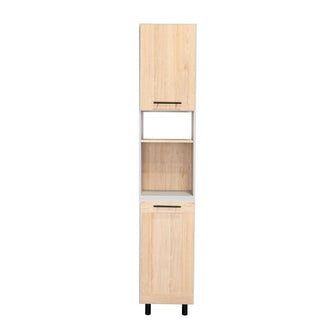 Alacena Kazán, Beige y Gris, con Dos Puertas y Entrepaños