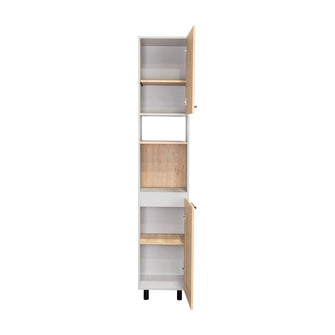 Alacena Kazán, Beige y Gris, con Dos Puertas y Entrepaños