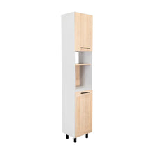 Alacena Kazán, Beige y Gris, con Dos Puertas y Entrepaños