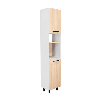 Alacena Kazán, Beige y Gris, con Dos Puertas y Entrepaños