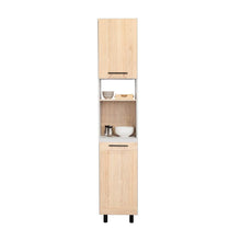 Alacena Kazán, Beige y Gris, con Dos Puertas y Entrepaños