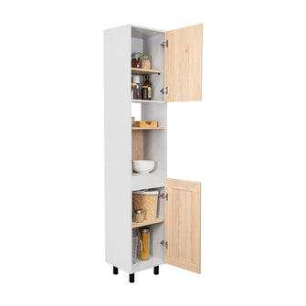 Alacena Kazán, Beige y Gris, con Dos Puertas y Entrepaños    ZF