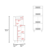 Modulo Microondas Kane, Kronos Blanco, Con compartimiento inferior para alimentos y utensilios de cocina ZF