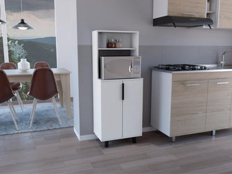 Alacena Oshawa, Blanco, con superficie para ubicar objetos y dos puertas ZF