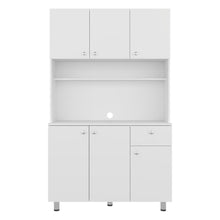 Alacena Wiston, Kronos Blanco, Seis puertas abatibles y un cajón con amplio espacio de almacenamiento ZF