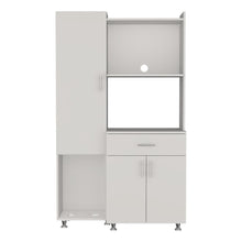 Alacena Multiusos Panter Eco, Kronos Blanco, Una puerta abatible y variedad de entrepaños ZF