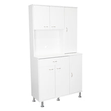 Alacena Bagan, Blanco, con Un Cajón y Seis Puertas Batientes