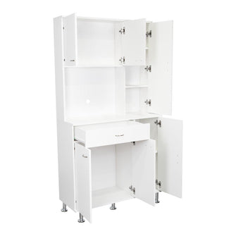 Alacena Bagan, Blanco, con Un Cajón y Seis Puertas Batientes